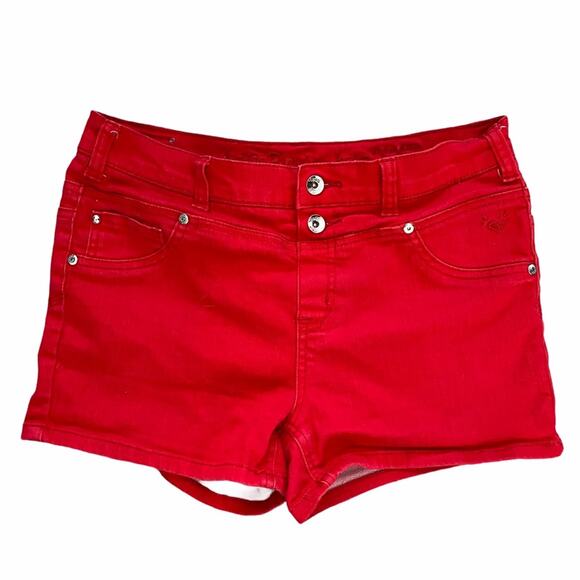Justice Girls Red Shorts Juniors sz 16.5 - Picture 1 of 4